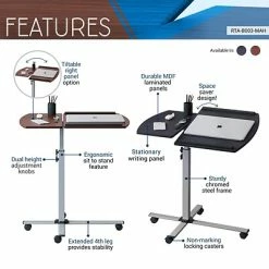 Budget 🛒 Sit & Stand Desks Techni Mobili Rolling Adjustable Laptop Cart, Mahogany (RTA-B003-M615) ⌛ -Desk Riser Store unnamed file 2909