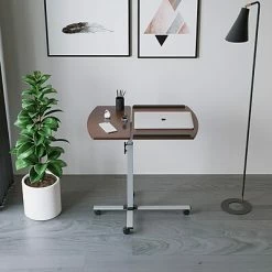 Budget 🛒 Sit & Stand Desks Techni Mobili Rolling Adjustable Laptop Cart, Mahogany (RTA-B003-M615) ⌛ -Desk Riser Store unnamed file 2912
