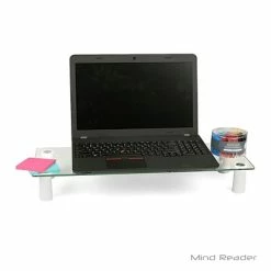 Discount ✔️ EMS Monitor Mounts & Stands Mind Reader GLASSMON-CLR Glass Monitor Stand Riser, Clear 😉