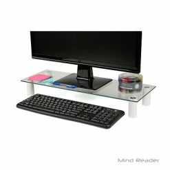 Discount ✔️ EMS Monitor Mounts & Stands Mind Reader GLASSMON-CLR Glass Monitor Stand Riser, Clear 😉 -Desk Riser Store unnamed file 2915