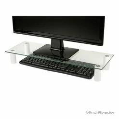 Discount ✔️ EMS Monitor Mounts & Stands Mind Reader GLASSMON-CLR Glass Monitor Stand Riser, Clear 😉 -Desk Riser Store unnamed file 2916