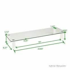 Discount ✔️ EMS Monitor Mounts & Stands Mind Reader GLASSMON-CLR Glass Monitor Stand Riser, Clear 😉 -Desk Riser Store unnamed file 2919