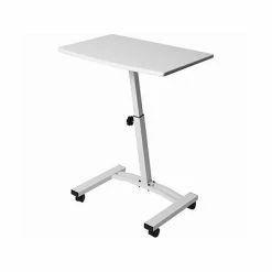 Buy 😉 Office Desks Seville Classics 21"-33" Metal Mobile Laptop Computer Desk Cart, White (OFF65855) 🔔
