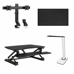 Deals 🌟 Monitor Mounts & Stands Mount-It! PowerUp Plus Ergonomic Office Bundle 😉