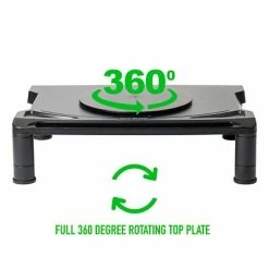 Deals 👍 Monitor Mounts & Stands Mind Reader Rotative Extra Wide Adjustable Monitor Risers, Monitor Stand, Desk Organizer, Spinning Monitor, Black (MONSWIV-BLK) 💯 -Desk Riser Store unnamed file 300