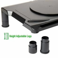 Deals 👍 Monitor Mounts & Stands Mind Reader Rotative Extra Wide Adjustable Monitor Risers, Monitor Stand, Desk Organizer, Spinning Monitor, Black (MONSWIV-BLK) 💯 -Desk Riser Store unnamed file 301