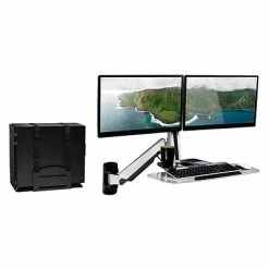 Promo ๐ Sit & Stand Desks Mount-It! Sit Stand Wall Mount Workstation, Articulating Standing Desk For Dual Monitors, Floating Keyboard Tray (MI-7906) ๐คฉ