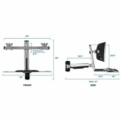 Promo 😀 Sit & Stand Desks Mount-It! Sit Stand Wall Mount Workstation, Articulating Standing Desk For Dual Monitors, Floating Keyboard Tray (MI-7906) 🤩 -Desk Riser Store unnamed file 304