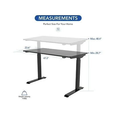 Promo ๐ Sit & Stand Desks FlexiSpot Vici 29"-48" Adjustable Desk, Black (EC9B) ๐งจ 4 Promo ๐ Sit & Stand Desks FlexiSpot Vici 29"-48" Adjustable Desk, Black (EC9B) ๐งจ - Image 2