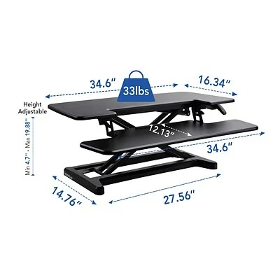 Best Sale ๐ Sit & Stand Desks FlexiSpot 35" Sit-Stand Desk Converter, Black (M7MB5) โ 5 Best Sale ๐ Sit & Stand Desks FlexiSpot 35" Sit-Stand Desk Converter, Black (M7MB5) โ - Image 3