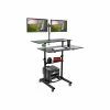 Best deal 🎁 Sit & Stand Desks Mount-It! 37" - 55" Rolling Stand-Up Desk, Black (MI-7972B) 🥰 -Desk Riser Store unnamed file 379