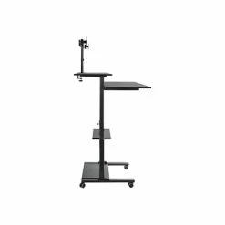 Best deal 🎁 Sit & Stand Desks Mount-It! 37" - 55" Rolling Stand-Up Desk, Black (MI-7972B) 🥰 -Desk Riser Store unnamed file 381