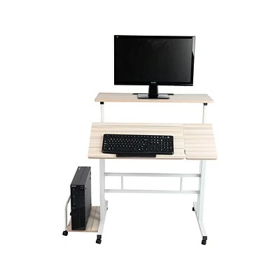 Hot Sale ๐ Sit & Stand Desks Mind Reader 30-44"H Wood Adjustable Desk, White (SDROLLXL-WHT) ๐ 4 Hot Sale ๐ Sit & Stand Desks Mind Reader 30-44"H Wood Adjustable Desk, White (SDROLLXL-WHT) ๐ - Image 2