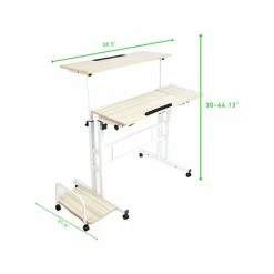 Hot Sale ๐ Sit & Stand Desks Mind Reader 30-44"H Wood Adjustable Desk, White (SDROLLXL-WHT) ๐ 13 Hot Sale ๐ Sit & Stand Desks Mind Reader 30-44"H Wood Adjustable Desk, White (SDROLLXL-WHT) ๐ -Desk Riser Store unnamed file 399