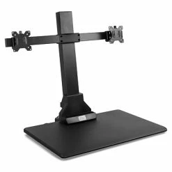 Coupon 🌟 Sit & Stand Desks Mount-It! 1.4"-21.1" Electric Standing Desk Converter, Motorized Height Adjustable Sit Stand For Dual Monitors, Black (MI-7952) 🔔