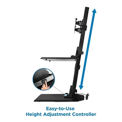Coupon ๐ Sit & Stand Desks Mount-It! 1.4"-21.1" Electric Standing Desk Converter, Motorized Height Adjustable Sit Stand For Dual Monitors, Black (MI-7952) ๐ 5 Coupon ๐ Sit & Stand Desks Mount-It! 1.4"-21.1" Electric Standing Desk Converter, Motorized Height Adjustable Sit Stand For Dual Monitors, Black (MI-7952) ๐ - Image 3