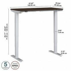 Outlet ❤️ Sit & Stand Desks Bush Business Furniture Move 40 Series 28"-48" Adjustable Standing Desk, Black Walnut/Cool Gray Metallic (M4S4824BWSK) ⌛ -Desk Riser Store unnamed file 448