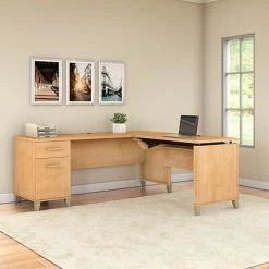 Brand new 🎉 Sit & Stand Desks Bush Furniture Somerset 72W 3 Position Sit To Stand L Shaped Desk, Maple Cross (SET014MC) ⭐ -Desk Riser Store unnamed file 465
