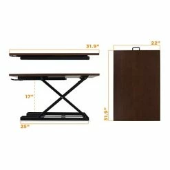 Coupon ❤️ Sit & Stand Desks Mount-It! 17" Height-Adjustable Sit Stand Desk Converter, Brown (MI-7929-BRN) 🤩 -Desk Riser Store unnamed file 476