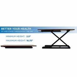 Coupon ❤️ Sit & Stand Desks Mount-It! 17" Height-Adjustable Sit Stand Desk Converter, Brown (MI-7929-BRN) 🤩 -Desk Riser Store unnamed file 477