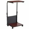 Coupon 😍 Flash Furniture Standing Desks Flash Mobile Sit-Down/Stand-Up Computer Desk W/Removable Pouch, Adjust From 27'' To 46.5'', Mahogany 🎉 -Desk Riser Store unnamed file 480