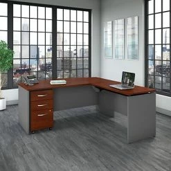 Cheapest 🎁 Sit & Stand Desks Bush Business Furniture Westfield 72W X 36D 3 Position Bow Front Sit To Stand L Desk W/ File Cabinet, Hansen Cherry (SRC126HCSU) ✔️ -Desk Riser Store unnamed file 492