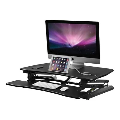 Outlet 🧨 Sit & Stand Desks Mount-It! Electric 35.4"W Standing Desk Converter, Plastic Steel (MI-7927E) 🥰 5 Outlet 🧨 Sit & Stand Desks Mount-It! Electric 35.4"W Standing Desk Converter, Plastic Steel (MI-7927E) 🥰 - Image 3