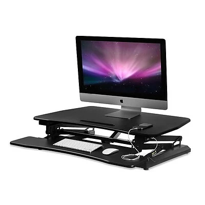 Outlet 🧨 Sit & Stand Desks Mount-It! Electric 35.4"W Standing Desk Converter, Plastic Steel (MI-7927E) 🥰 7 Outlet 🧨 Sit & Stand Desks Mount-It! Electric 35.4"W Standing Desk Converter, Plastic Steel (MI-7927E) 🥰 - Image 5