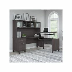 Wholesale 💯 Sit & Stand Desks Bush Furniture Somerset 72W 3 Position Sit To Stand L Shaped Desk With Hutch, Storm Gray (SET015SG) 🧨 -Desk Riser Store unnamed file 502