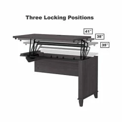 Wholesale 💯 Sit & Stand Desks Bush Furniture Somerset 72W 3 Position Sit To Stand L Shaped Desk With Hutch, Storm Gray (SET015SG) 🧨 -Desk Riser Store unnamed file 503