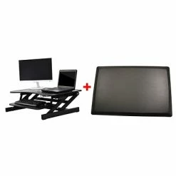 Coupon 🎁 Sit & Stand Desks Rocelco 32" Ergonomic Adjustable Desk Riser With Energizing Anti-Fatique Mat (R EADRB-MAFM) 😀