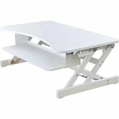Best Pirce 👍 Sit & Stand Desks Rocelco 37" Deluxe Adjustable Desk Riser, White (R DADRW) 🎉