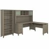 Best Pirce 🎉 Sit & Stand Desks Bush Furniture Somerset 72W 3 Position Sit To Stand L Shaped Desk With Hutch And Bookcase, Ash Gray (SET017AG) 🎉 -Desk Riser Store unnamed file 529