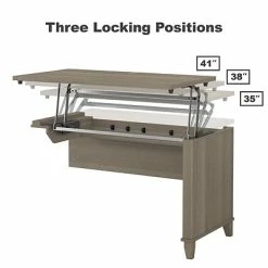 Best Pirce 🎉 Sit & Stand Desks Bush Furniture Somerset 72W 3 Position Sit To Stand L Shaped Desk With Hutch And Bookcase, Ash Gray (SET017AG) 🎉 -Desk Riser Store unnamed file 531