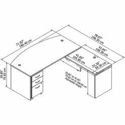 Discount ⌛ Sit & Stand Desks Bush Business Furniture Westfield 72W X 36D 3 Position Bow Front Sit To Stand L Desk W/ File Cabinet, Mocha Cherry (SRC126MRSU) 👏 -Desk Riser Store unnamed file 557