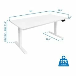 Flash Sale 🔥 Sit & Stand Desks Mount-It! 25"-51"H Adjustable Electric Sit-Stand Desk, White (MI-18067) ✔️ -Desk Riser Store unnamed file 580