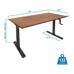 Best reviews of ✔️ Sit & Stand Desks Mount-It! 30"-50"H Adjustable Hand Crank Sit-Stand Desk, Brown/Black (MI-18071) 🤩 -Desk Riser Store unnamed file 585