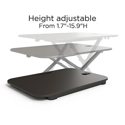 Cheapest 😍 Quill Brand Sit & Stand Desks Union & Scale™ FlexFit™ 27" Adjustable Desk Riser, Black (UN45516-CC) 🔥 4 Cheapest 😍 Quill Brand Sit & Stand Desks Union & Scale™ FlexFit™ 27" Adjustable Desk Riser, Black (UN45516-CC) 🔥 - Image 2