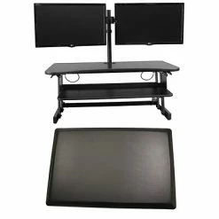 Best reviews of 😀 Monitor Mounts & Stands Rocelco 37"W Deluxe Adjustable Desk Riser With Energizing Anti-Fatique Mat And Dual Articulating Monitor Mount (R DADRB-DM2-MAF) ✔️