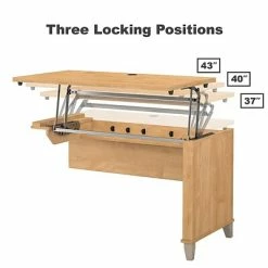 New 🧨 Sit & Stand Desks Bush Furniture Somerset 72W 3 Position Sit To Stand L Shaped Desk With Hutch And Bookcase, Maple Cross (SET017MC) ✨ -Desk Riser Store unnamed file 630