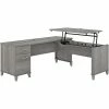 Hot Sale 🛒 Height-Adjustable Tables Bush Furniture Somerset 35"-41" Adjustable Desk, Platinum Gray (SET014PG) 🛒 -Desk Riser Store unnamed file 636