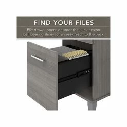 Outlet ❤️ Height-Adjustable Tables Bush Furniture Somerset 35"-41" Adjustable Desk With Hutch, Platinum Gray (SET015PG) 💯 -Desk Riser Store unnamed file 647