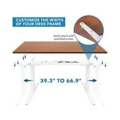 Flash Sale 💯 Sit & Stand Desks Mount-It! 25"-51"H Adjustable Electric Sit-Stand Desk, Brown/White (MI-18068) 🥰 -Desk Riser Store unnamed file 664