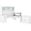 Best Pirce 🥰 Sit & Stand Desks Bush Furniture Somerset 72"W 3-Position Sit To Stand L-Shaped Desk With Hutch And File Cabinet, White (SET016WH) 😍 -Desk Riser Store unnamed file 706