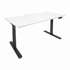 Budget 🎁 Sit & Stand Desks Mount-It! 30"-49"H Adjustable Electric Sit-Stand Desk, White/Black (MI-18064) 😉