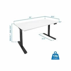 Budget 🎁 Sit & Stand Desks Mount-It! 30"-49"H Adjustable Electric Sit-Stand Desk, White/Black (MI-18064) 😉 -Desk Riser Store unnamed file 714