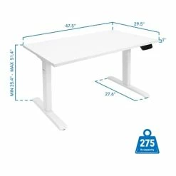 Best Pirce 🔥 Sit & Stand Desks Mount-It! 25"-51"H Adjustable Electric Sit-Stand Desk, White (MI-18066) 🔥 -Desk Riser Store unnamed file 746