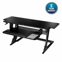 Budget 👏 Sit & Stand Desks 3M™ Precision XL Standing Desk, 42” W, Adjustable Desk Riser With Gel Wrist Rest And Precise™ Mouse Pad, Black (SD70B) ❤️