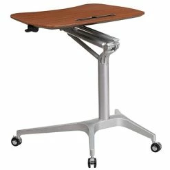New 😀 Height-Adjustable Tables Flash Furniture 28"W Adjustable Desk, Laminate Wood (NAN-IP-10-GG) 🤩