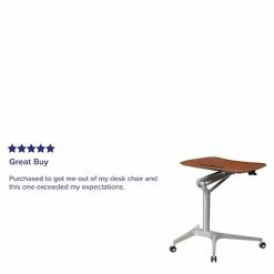 New 😀 Height-Adjustable Tables Flash Furniture 28"W Adjustable Desk, Laminate Wood (NAN-IP-10-GG) 🤩 -Desk Riser Store unnamed file 761